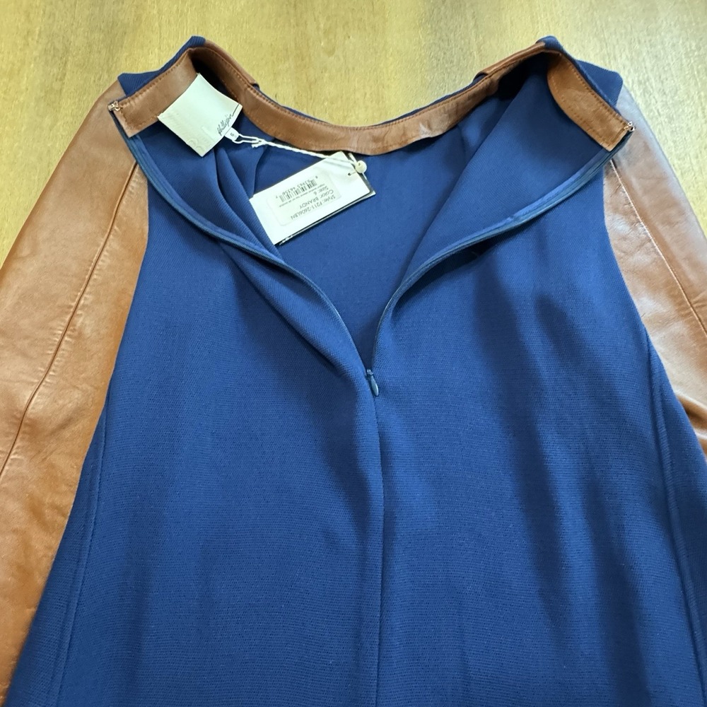 Phillip Lim 3.1 Silk Lamb Leather Long Sleeve Blouse Size 6 Runway Collection - Picture 16 of 16